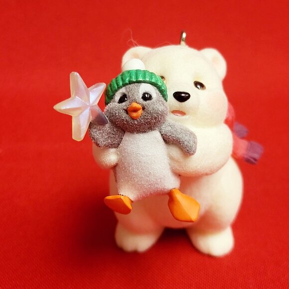 Hallmark The Wishing Star Snowball and Tuxedo 2002 Christmas Bear Penguin Orname - Picture 4 of 13